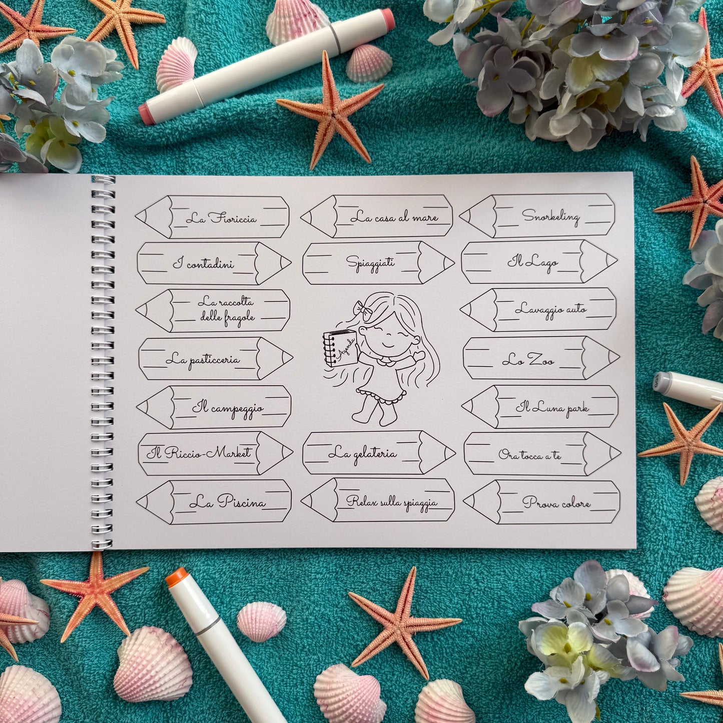 L'estate dei ricci da colorare - Libro stampabile PDF