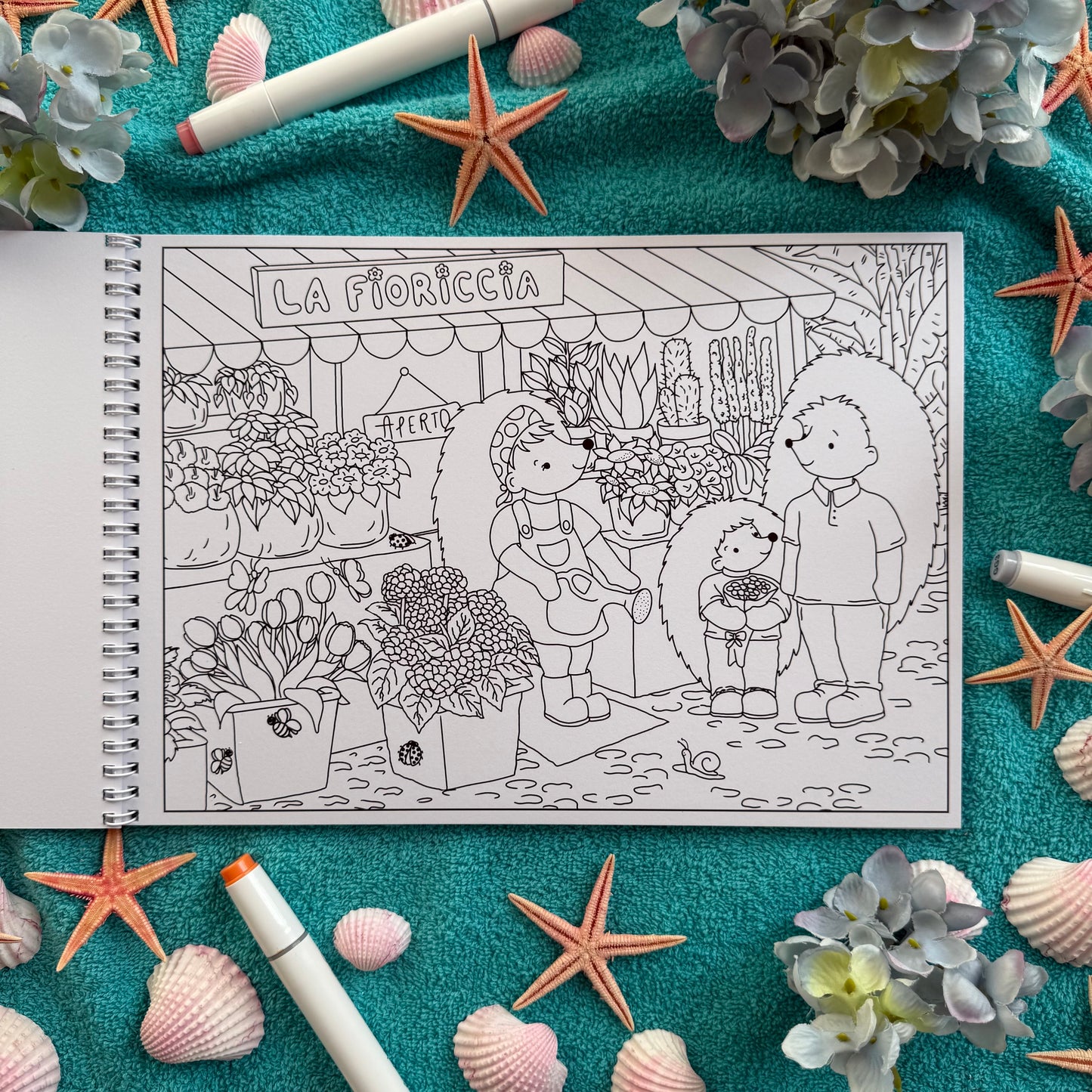 L'estate dei ricci da colorare - Libro stampabile PDF