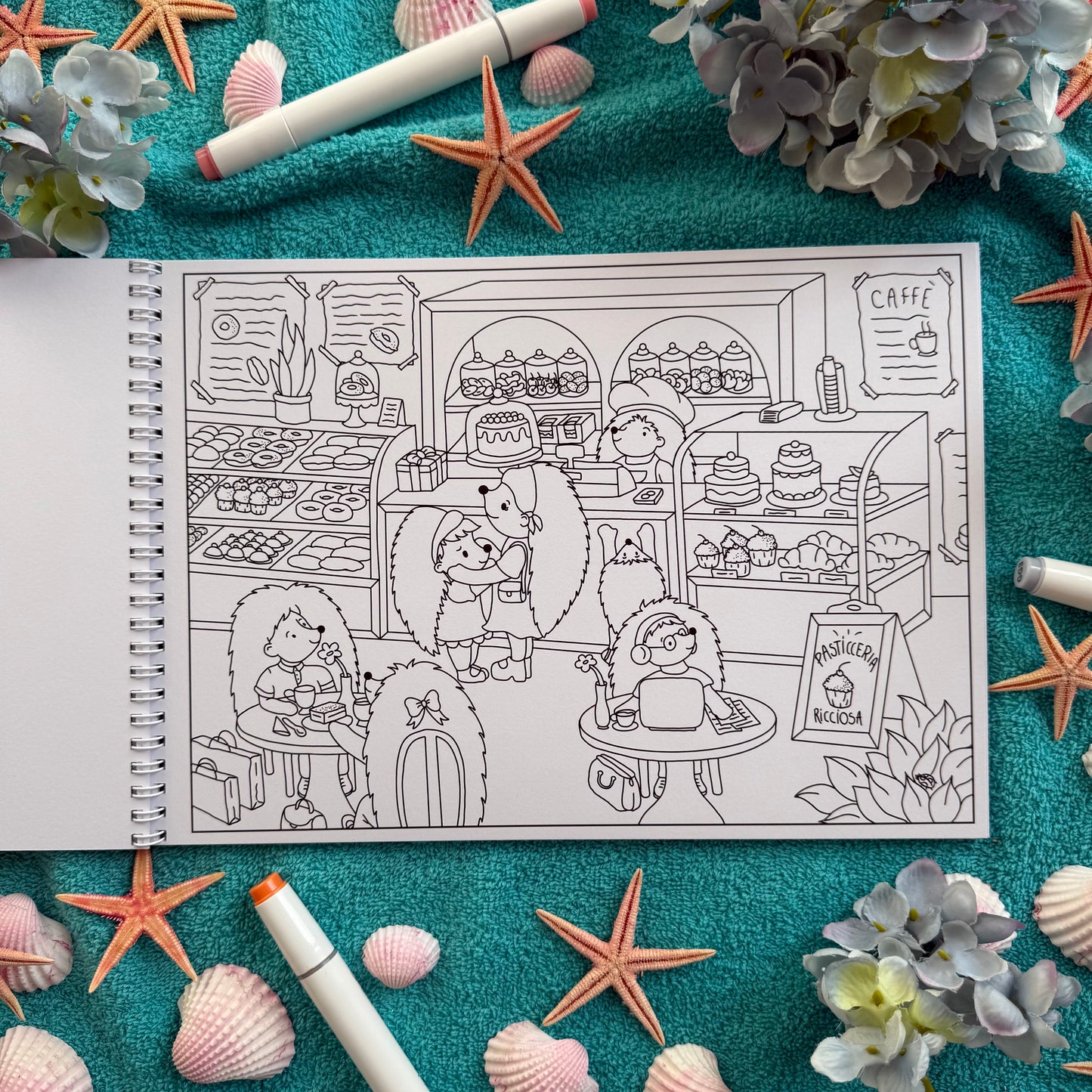 L'estate dei ricci da colorare - Libro stampabile PDF