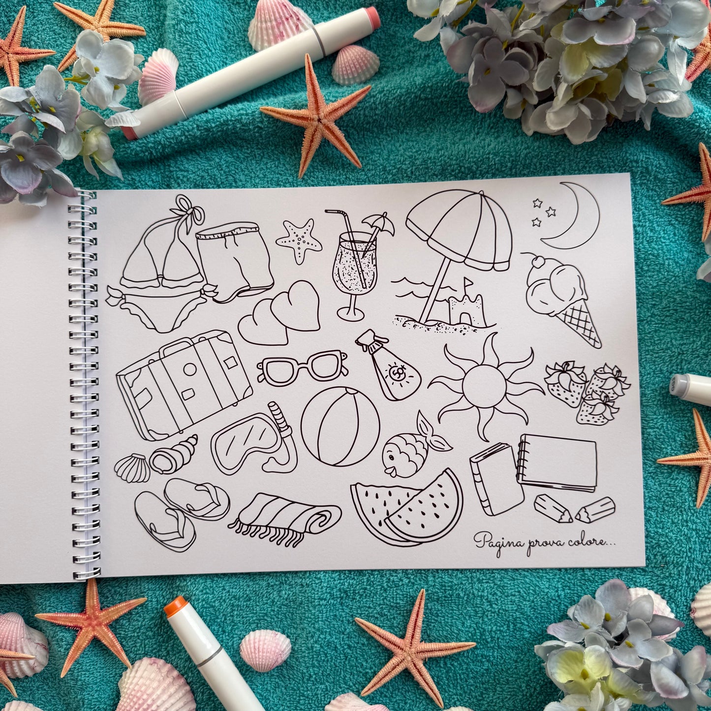 L'estate dei ricci da colorare - Libro stampabile PDF