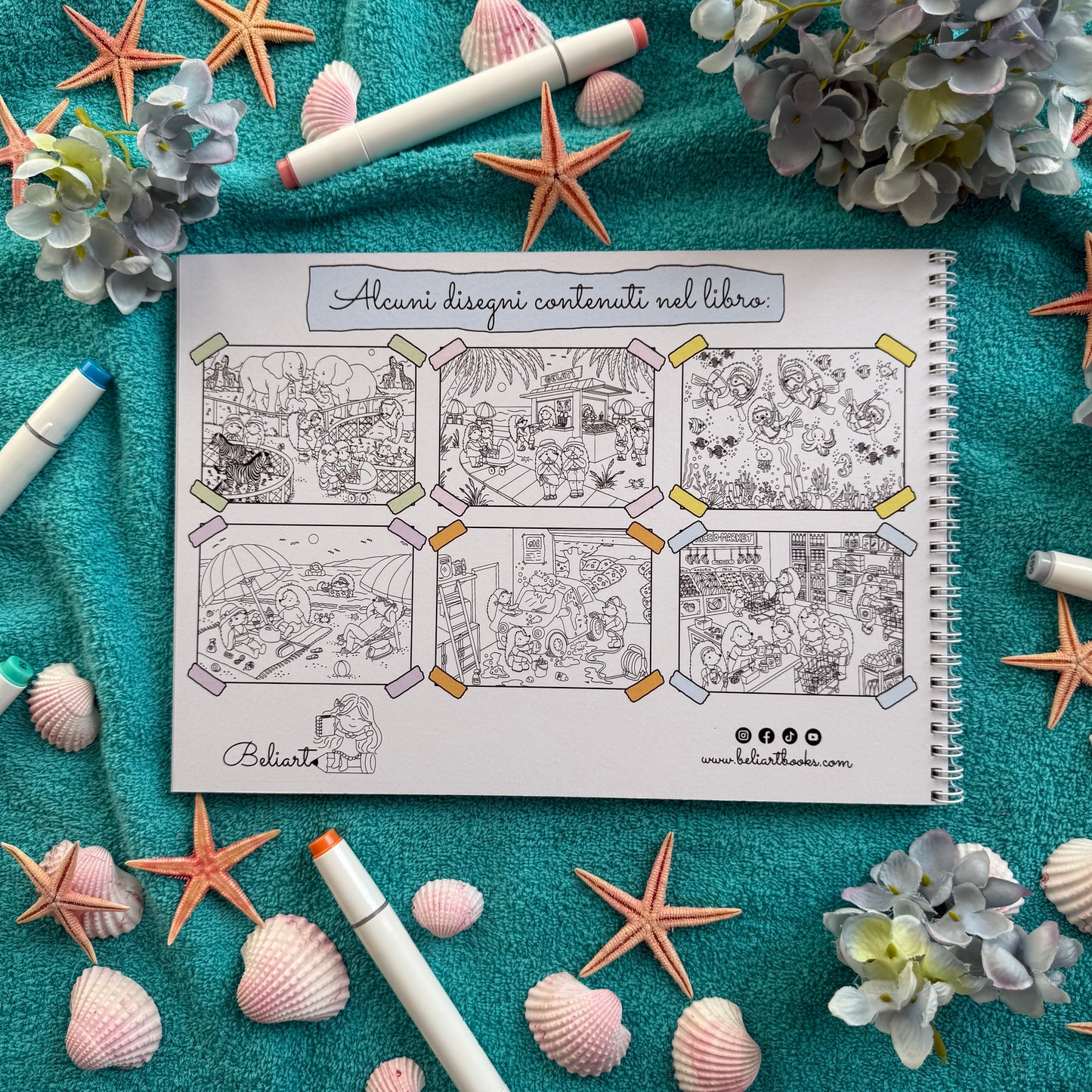 L'estate dei ricci da colorare - Libro stampabile PDF