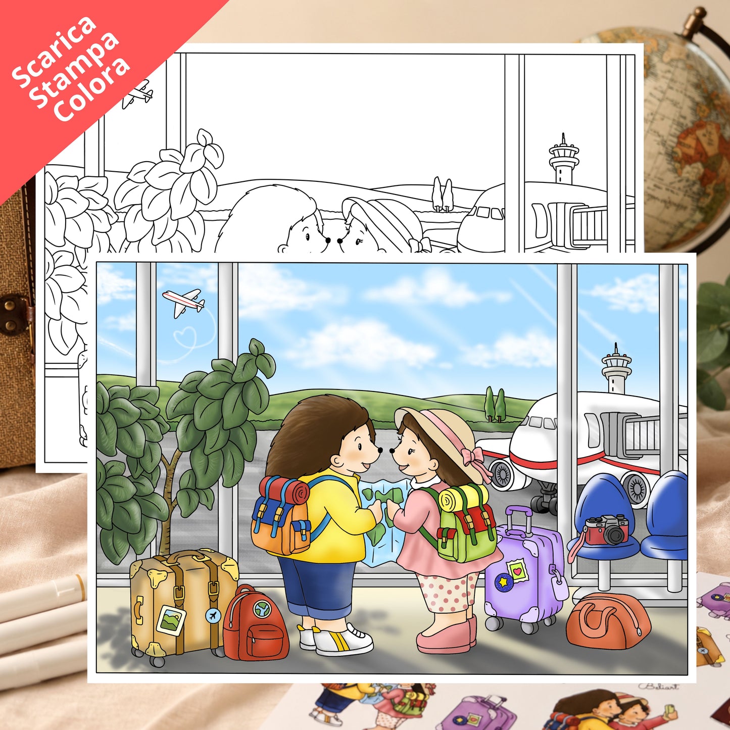 Il viaggio dei ricci - Disegno digitale gratuito