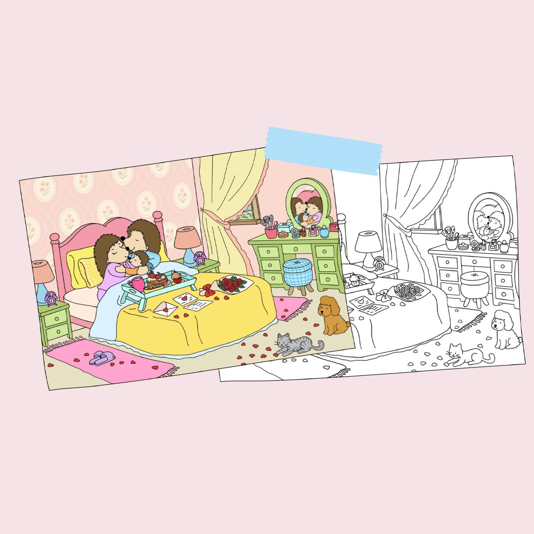 Festa della mamma-SET 3 DISEGNI DIGITALI DA STAMPARE