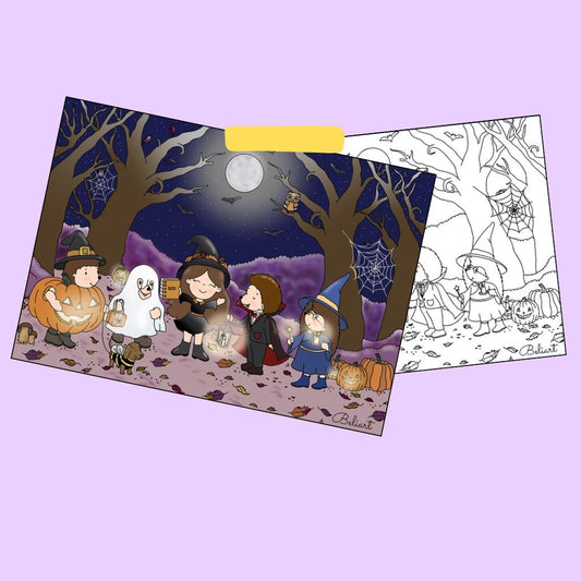 Party 1000 followers - Disegno stampabile PDF da colorare