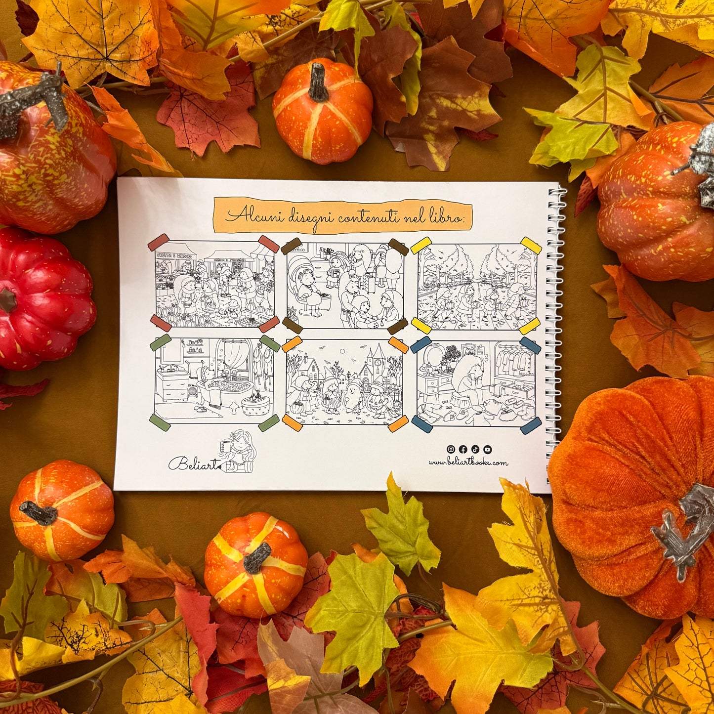 L'autunno dei ricci da colorare - Libro PDF da colorare