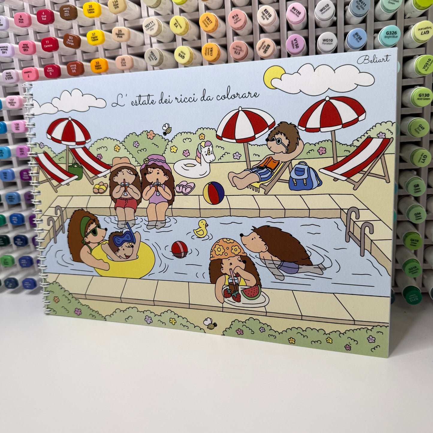 The Summer of Hedgehogs to Color - Paperback Book