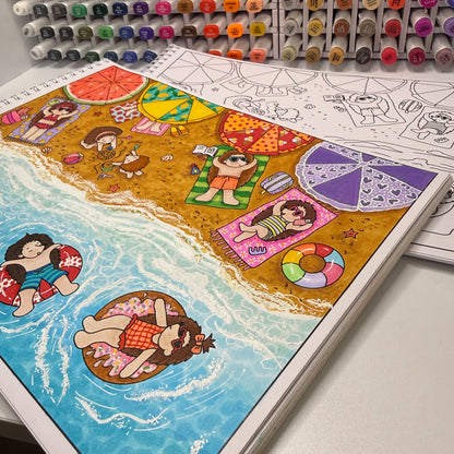 The Summer of Hedgehogs to Color - Paperback Book