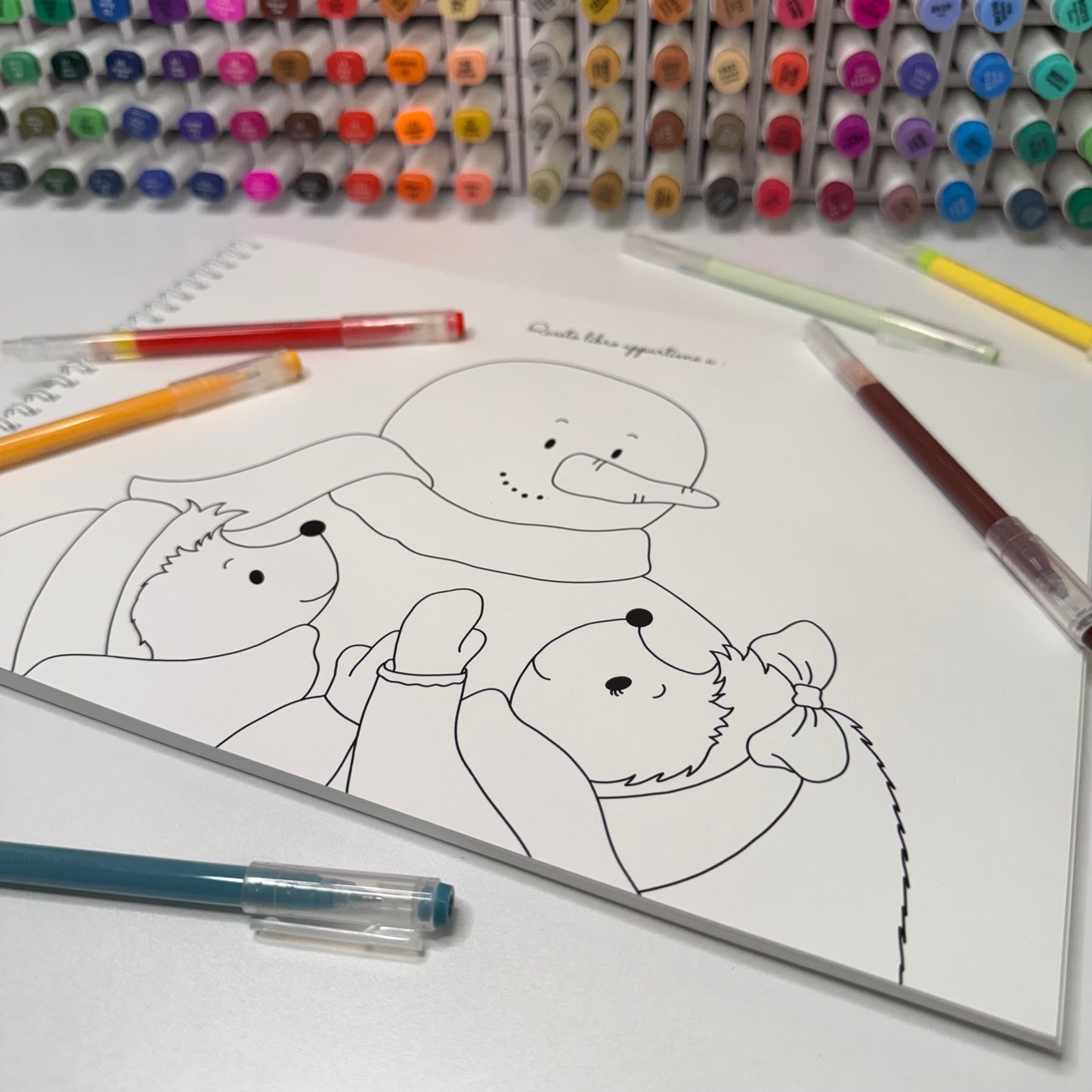 Autumn Hedgehog Coloring Book - Paperback