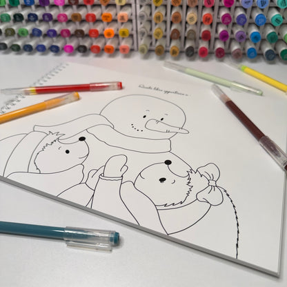 Autumn Hedgehog Coloring Book - Paperback