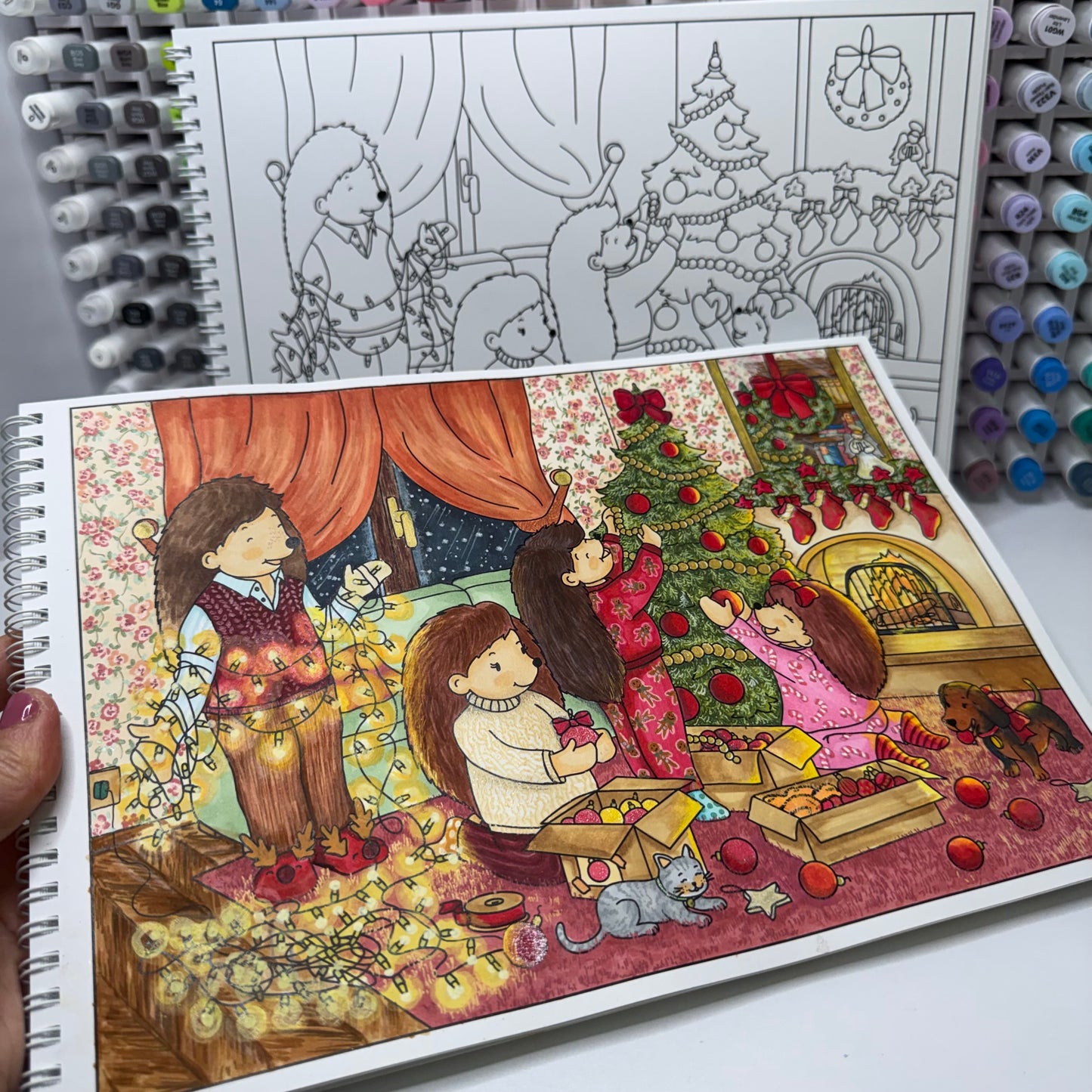 Autumn Hedgehog Coloring Book - Paperback