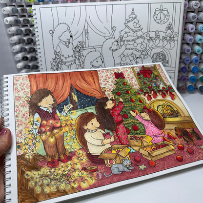Autumn Hedgehog Coloring Book - Paperback