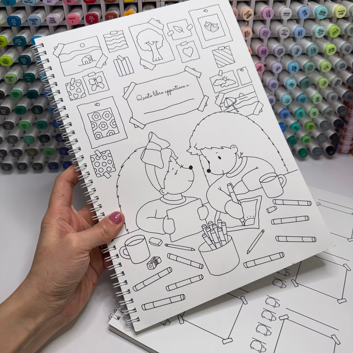 Autumn Hedgehog Coloring Book - Paperback