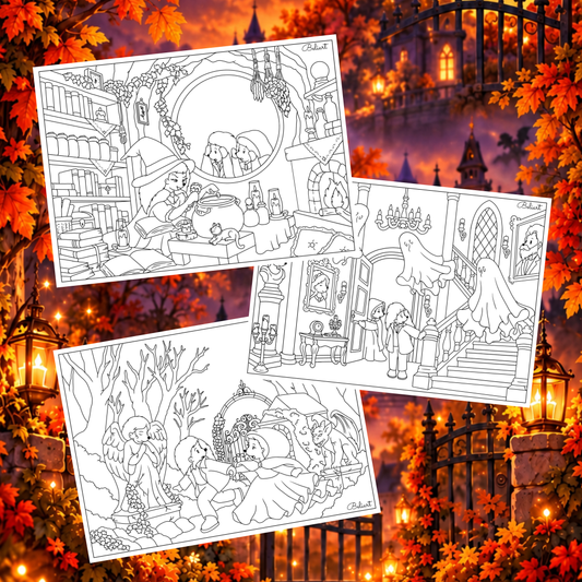 HALLOWEEN BELIART -3 disegni digitali PDF da stampare e colorare
