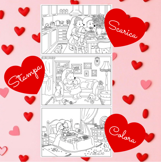 Festa della mamma-SET 3 DISEGNI DIGITALI DA STAMPARE