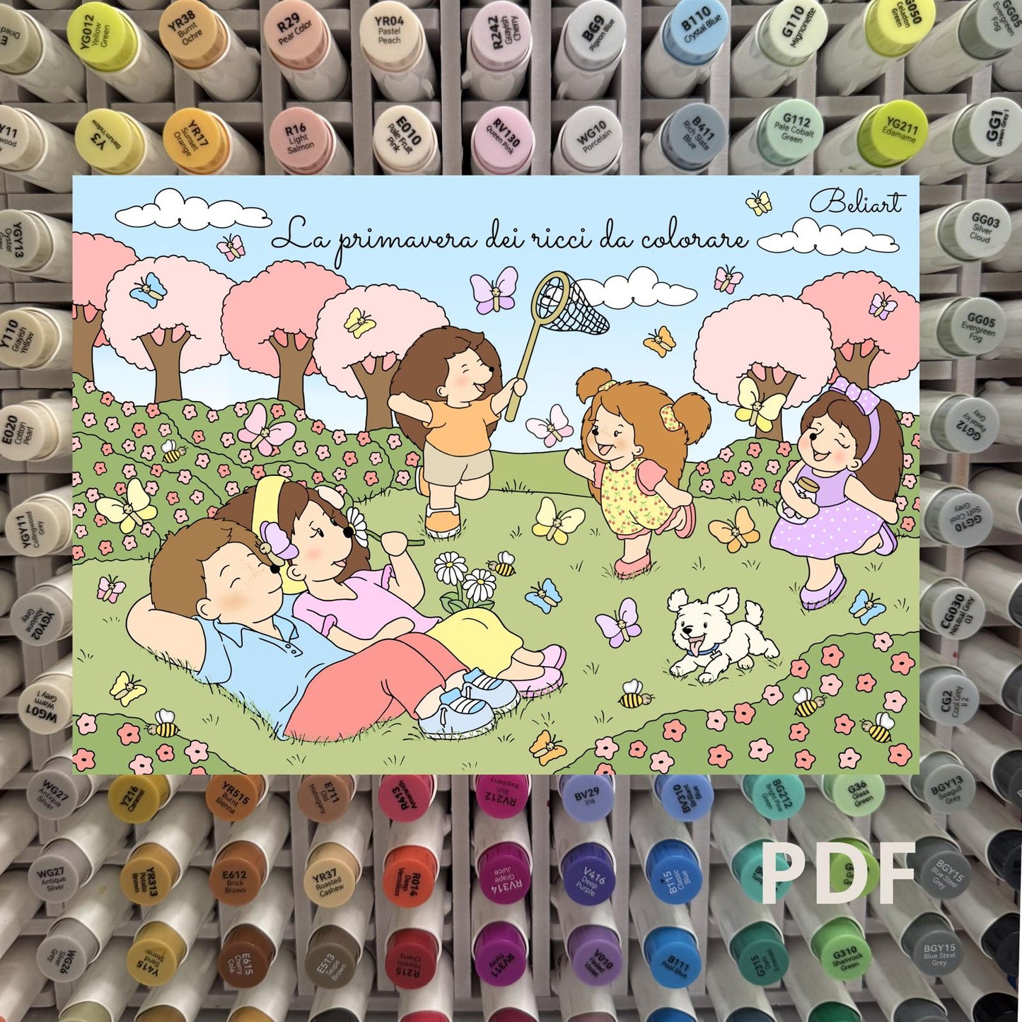 La primavera dei ricci da colorare - Libro PDF