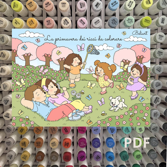 La primavera dei ricci da colorare - Libro PDF