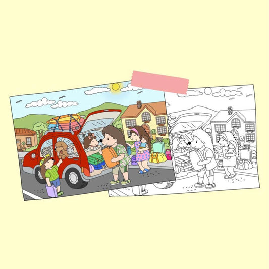 Pronti, si parte! Disegno stampabile PDF da colorare