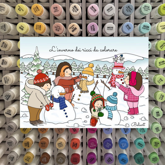 L'inverno dei ricci da colorare - Libro PDF